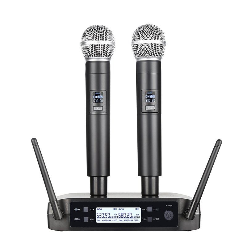 Shure Mic Sm58 - ميكروفون لاسلكي محمول بقنوات مزدوجة UHF