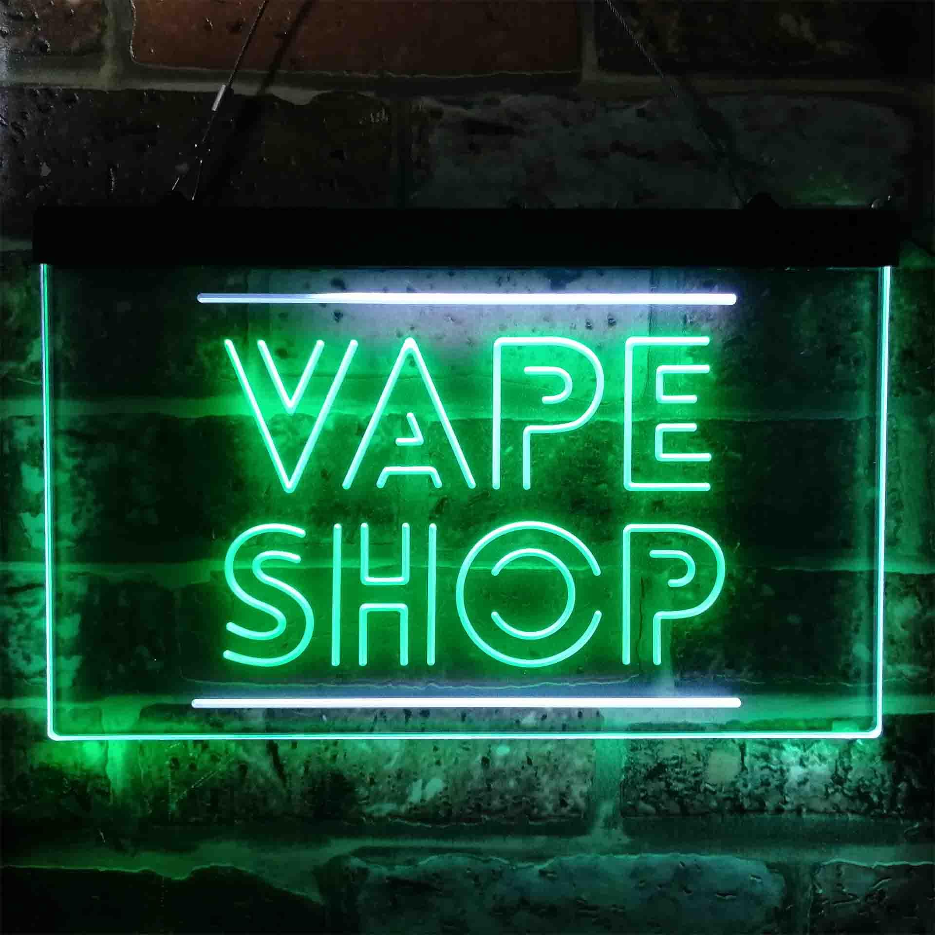 VAPE SHOP علامة نيون LED مزدوج - مراجعة Vaping Shop وسعره