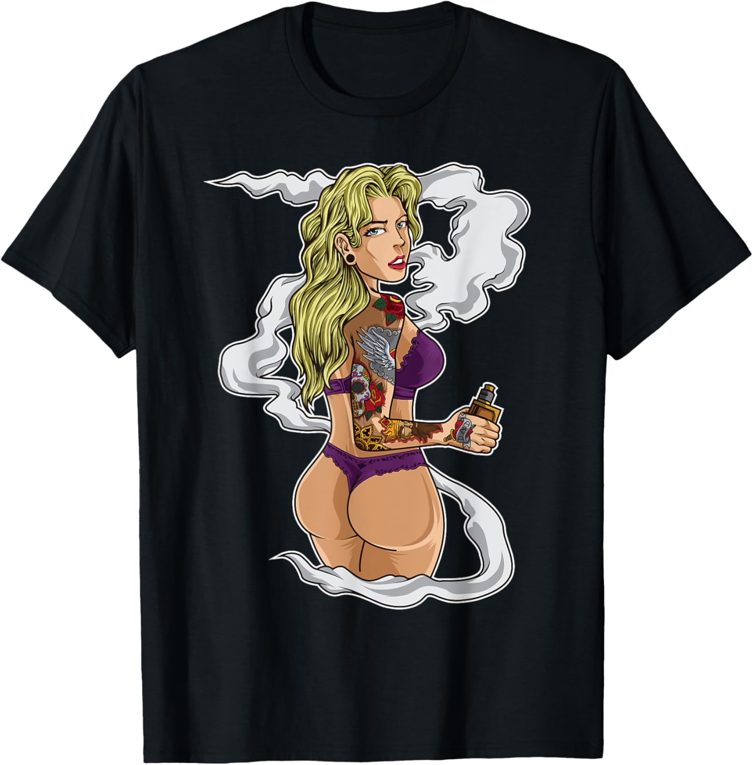 وشم Vaping فتاة الجرافيك المحم - مراجعة Vaping Shop وسعره