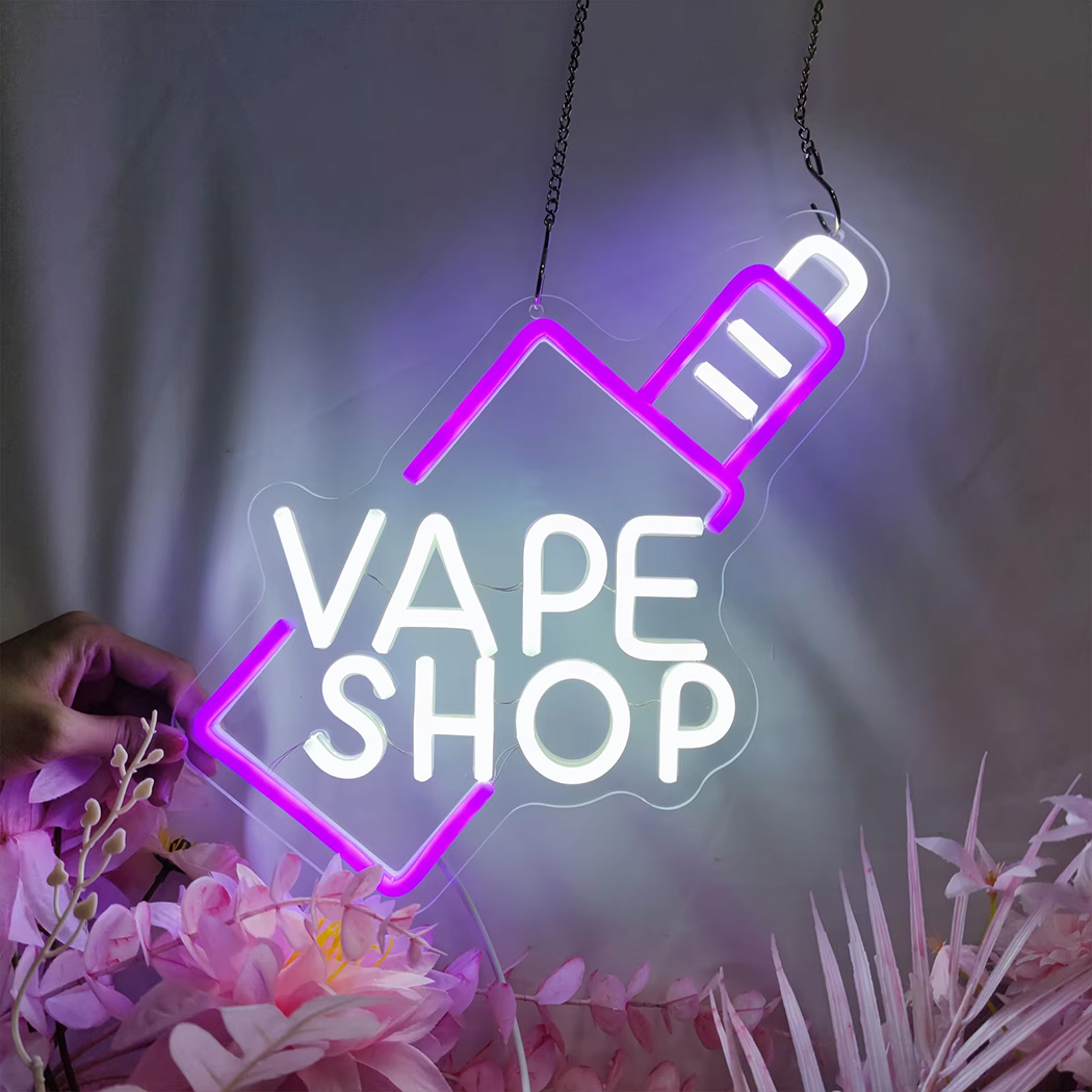 VAPE متجر LED النيون تسجيل صال - مراجعة Vaping Shop وسعره