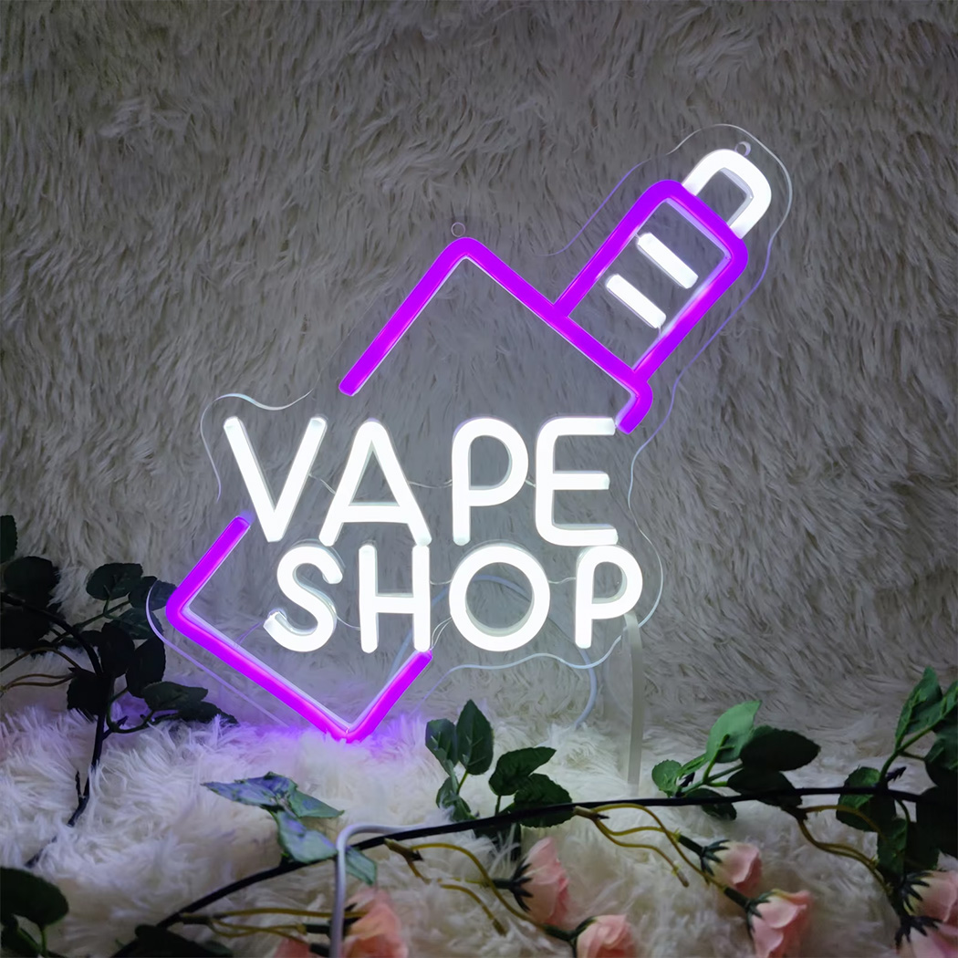 VAPE متجر LED النيون تسجيل صال - مراجعة Vaping Shop وسعره