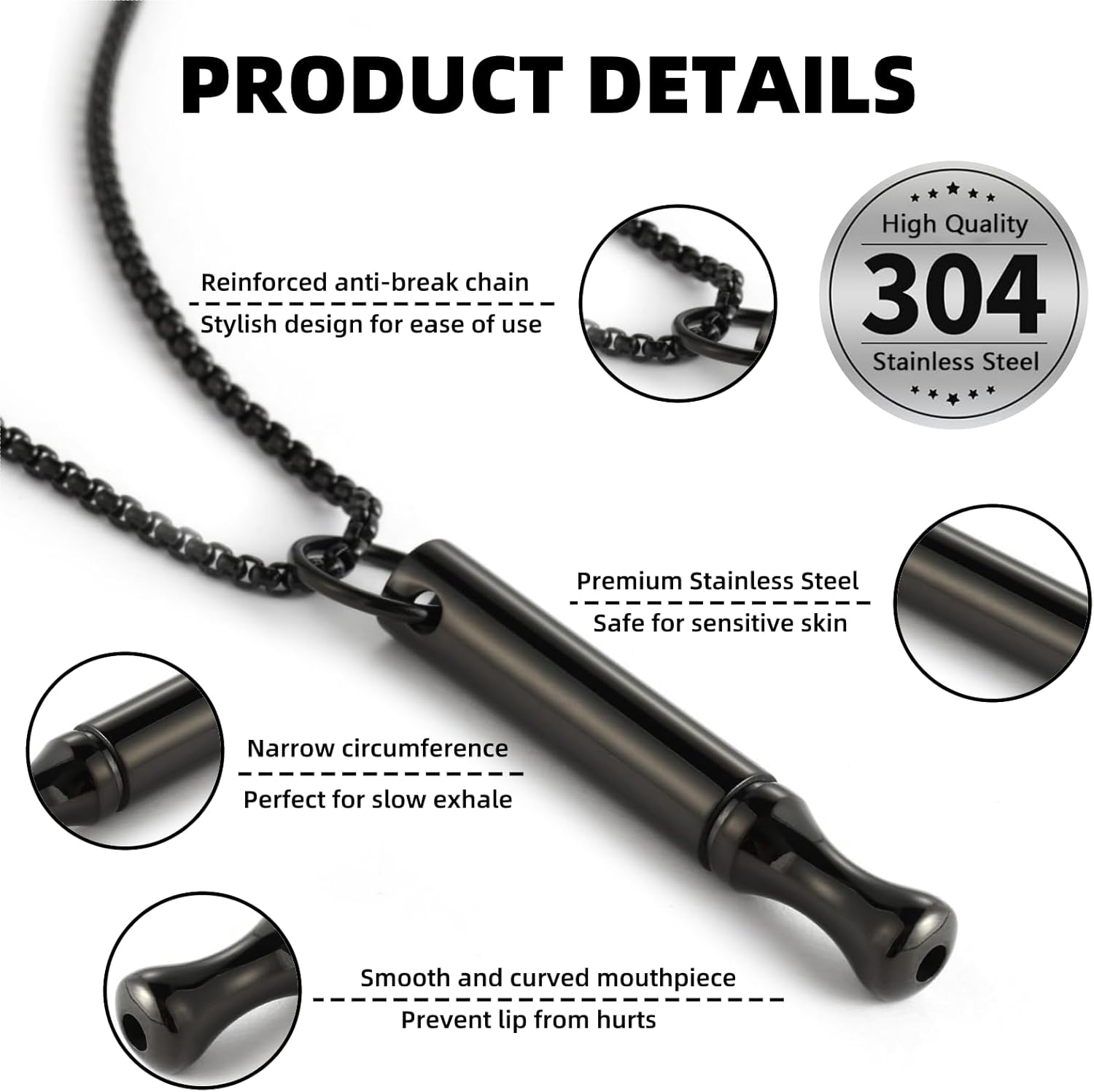 التيتانيوم الصلب التنفس قلادة  - مراجعة Accessories For Vaping وسعره